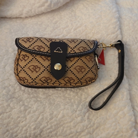 Dooney & Bourke Handbags - Dooney & Bourke Flap Wristlet Brown Clutch